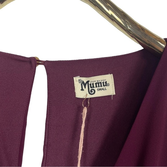 SHOW ME YOUR MUMU EMILY EMPIRE FLUTTER SLEEVE CHERRY RED MAXI BRIDESMAID DRESS - Picture 14 of 15